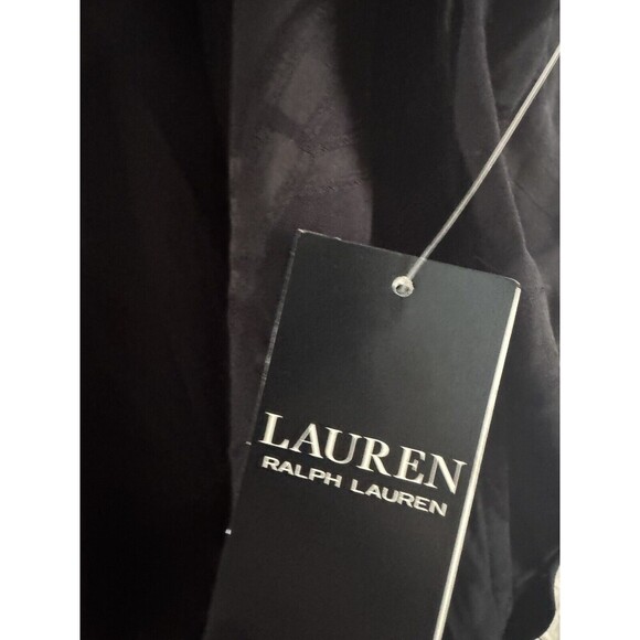 Lauren Ralph Lauren Womens Drawstring Plus Size Wide-Leg Jacquard Pants black 3x - Picture 8 of 10